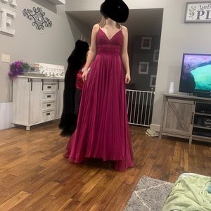 Dark Pink prom dress